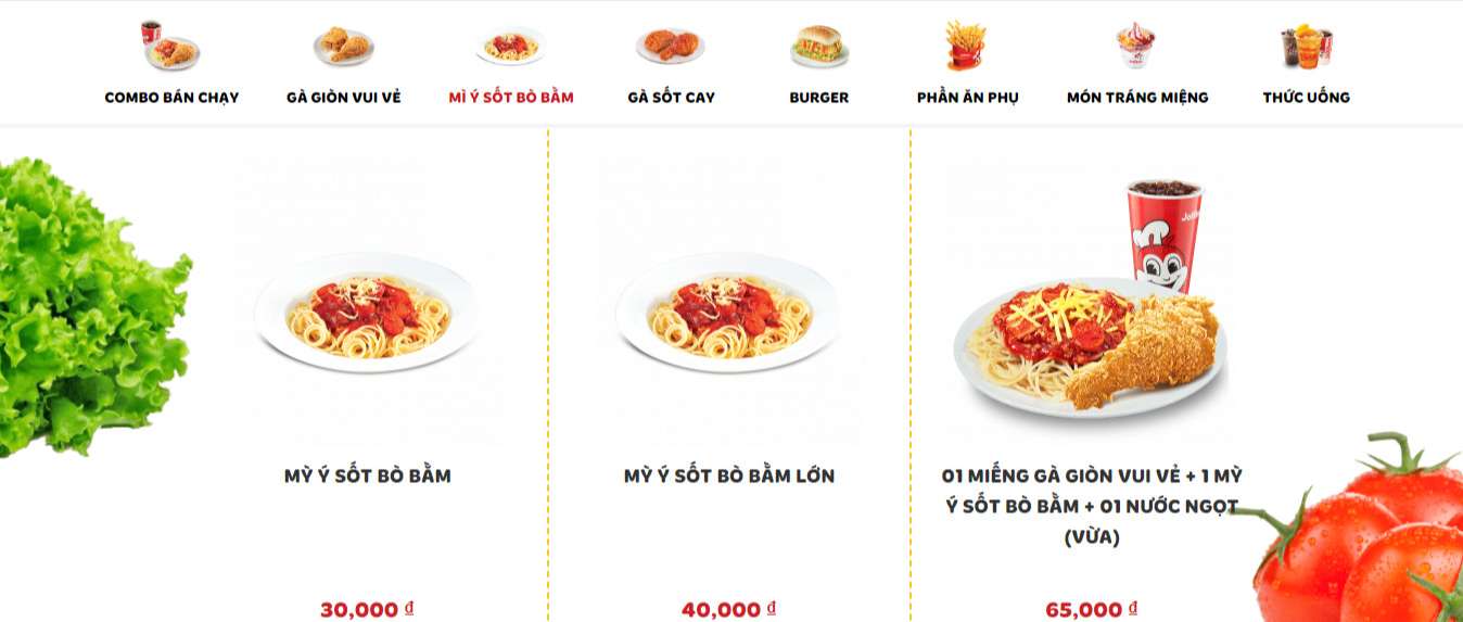 Jollibee menu combo