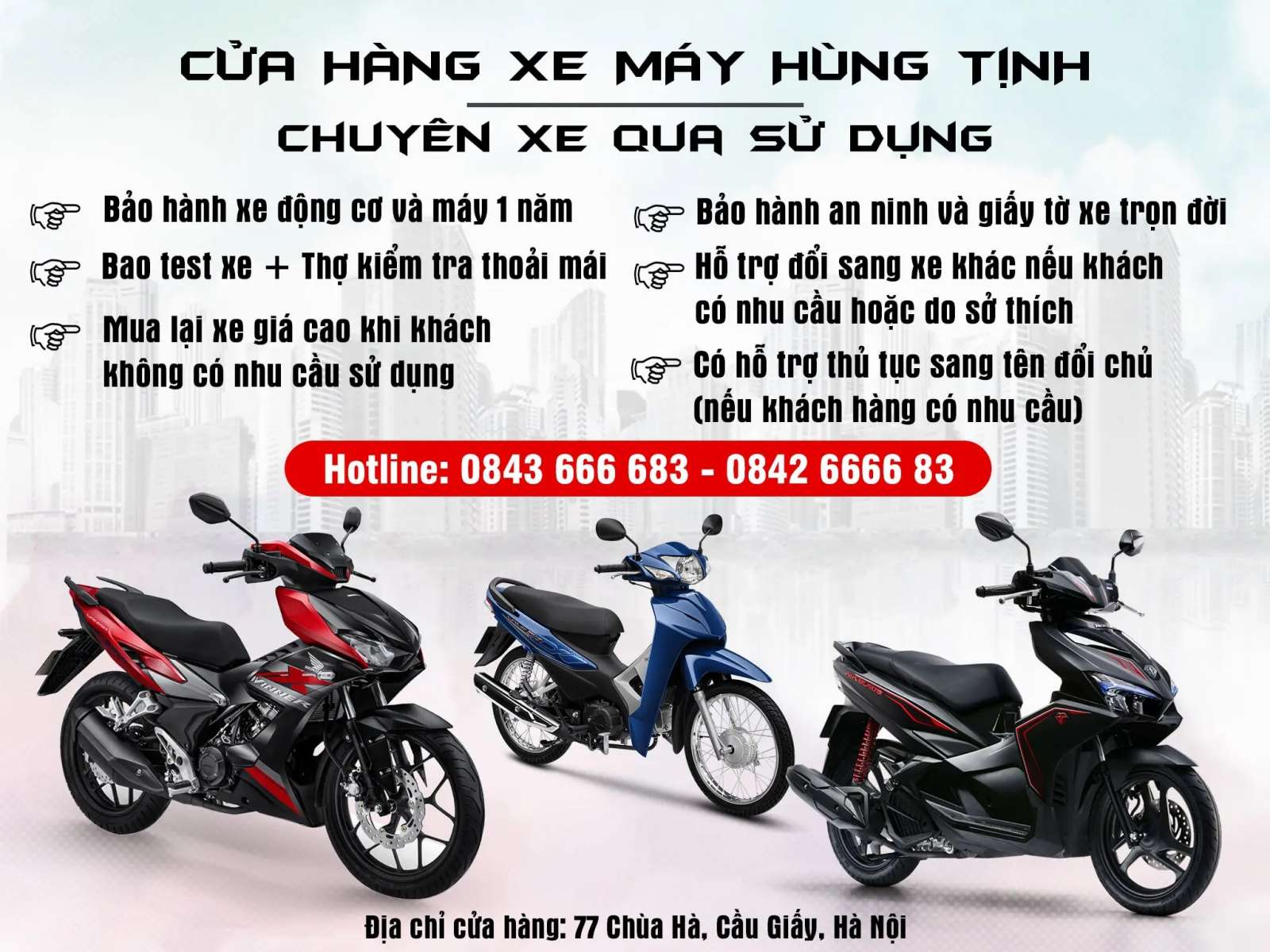 cửa hàng xe máy cũ Hà Nội