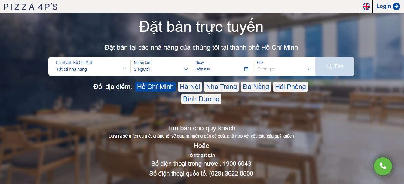 thực đơn pizza 4p