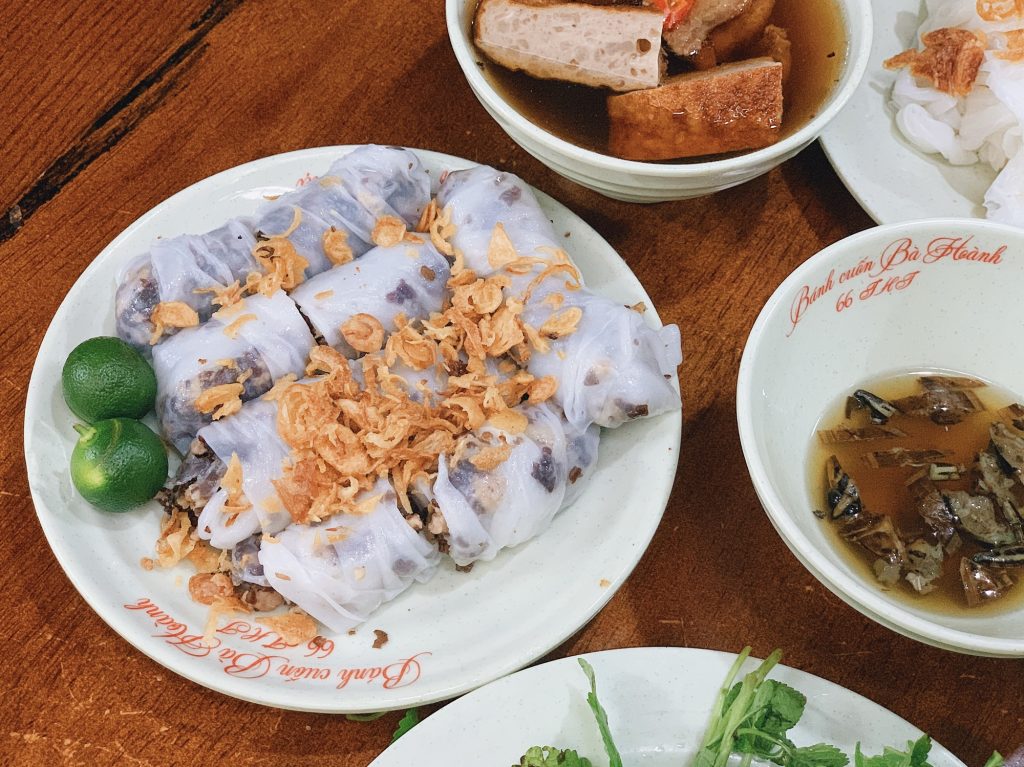 Bánh cuốn Bà Hoành thực đơn/menu/giá