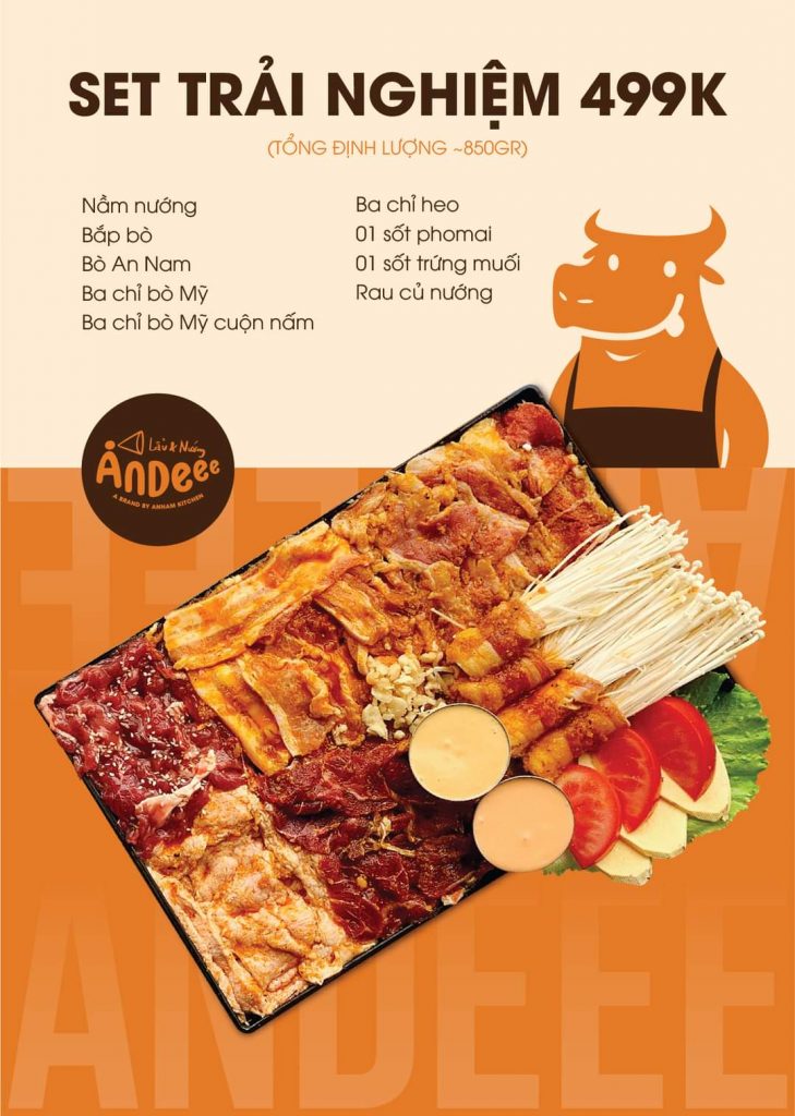 Lẩu nướng ăndeee menu