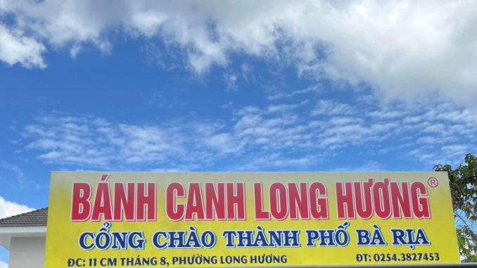 bánh canh long hương menu/ Thực đơn/ Giá