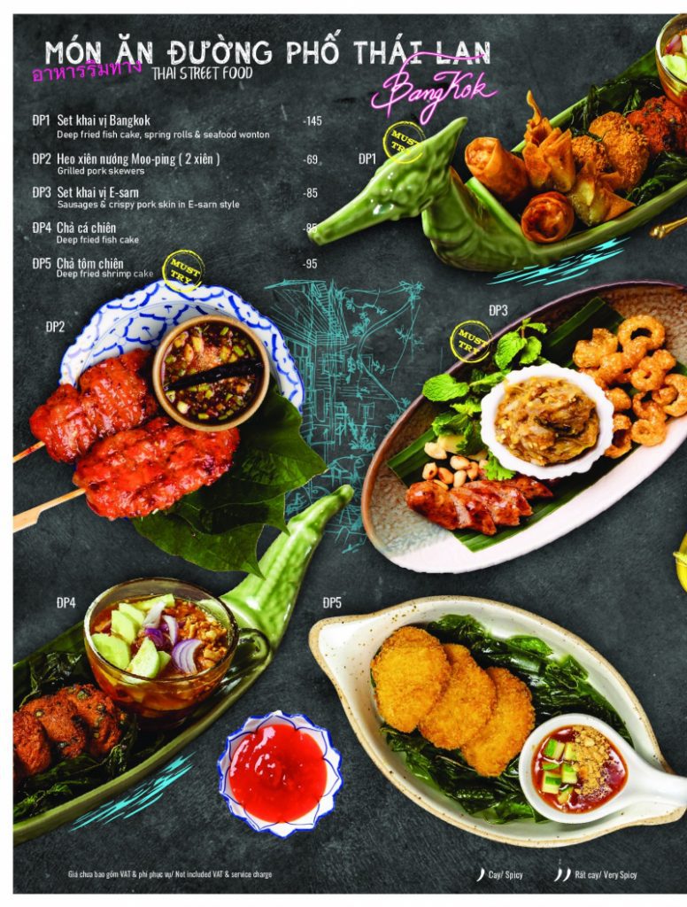 chilli thái menu