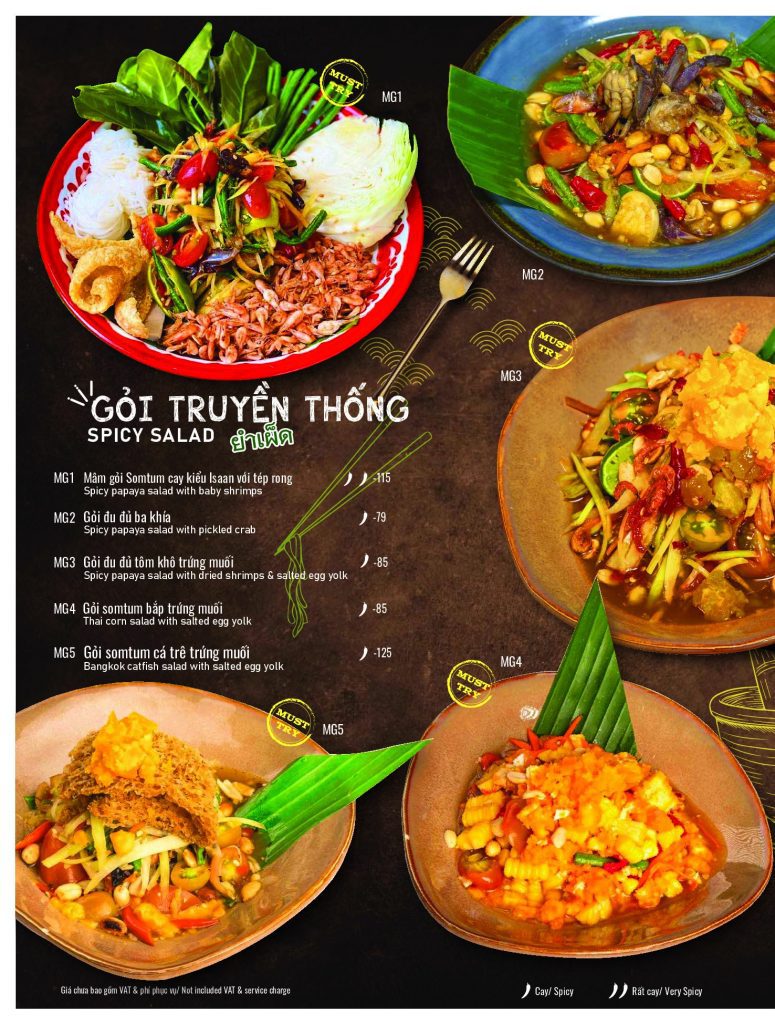 chili thái menu