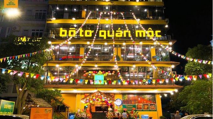 menu bò tơ quán mộc