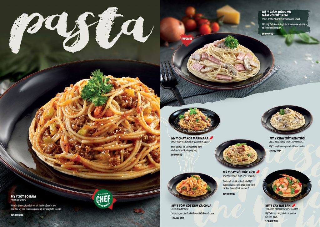 pizza company menu