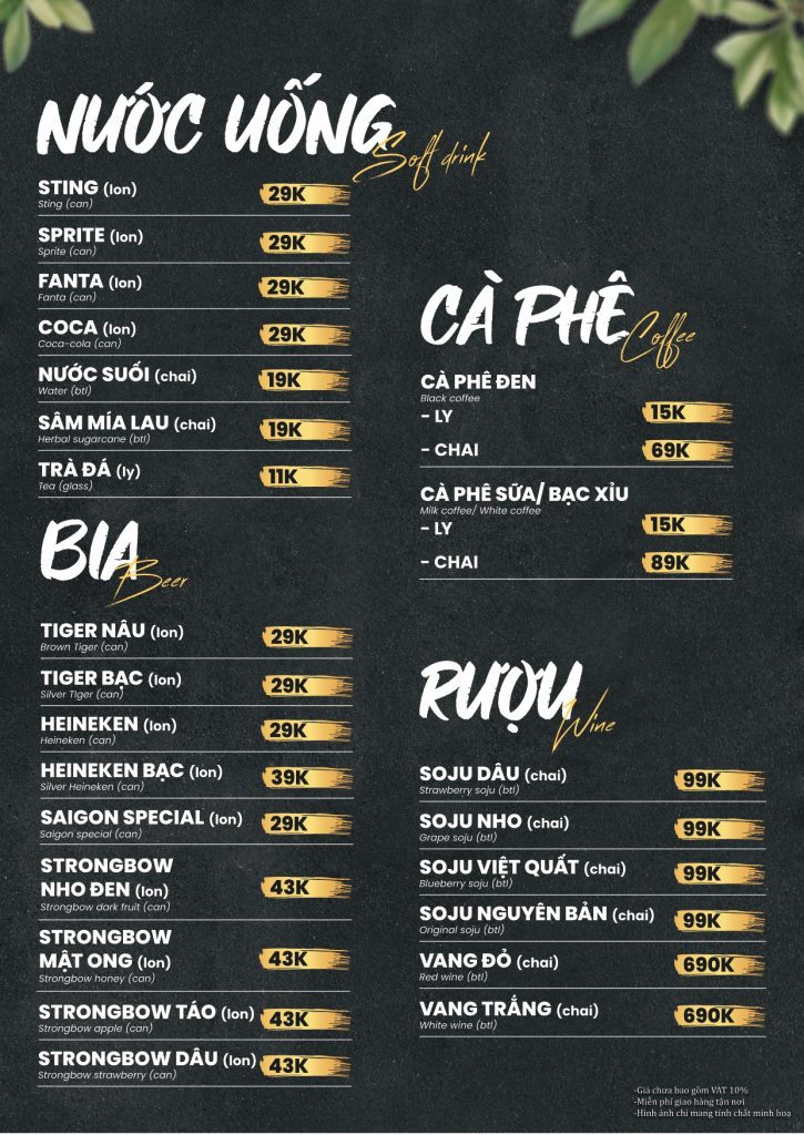 vua cua menu