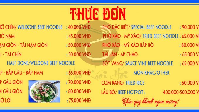 menu khôi hói