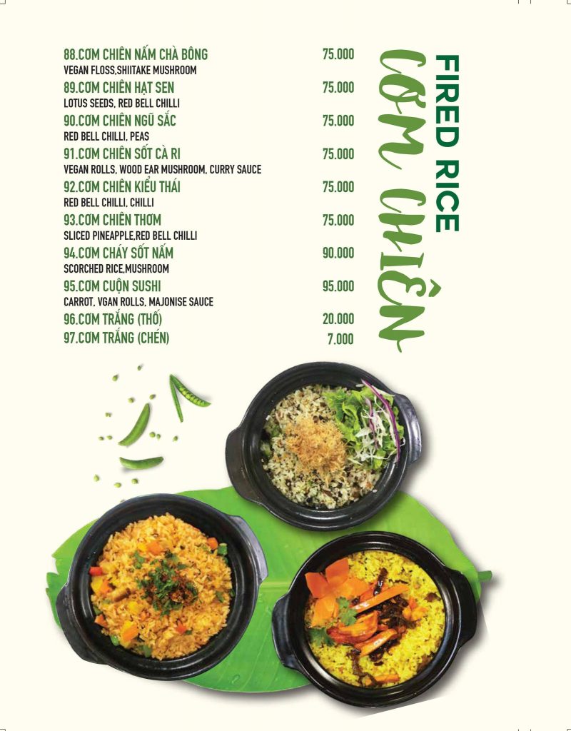 Buddha Chay menu