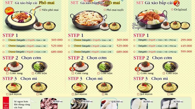  menu Mr.Dakgalbi 