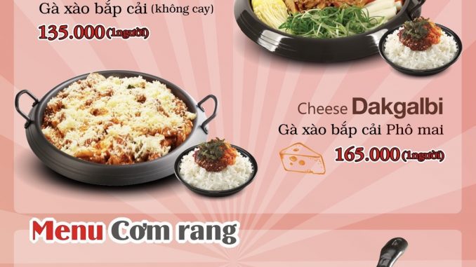 Mr.Dakgalbi menu