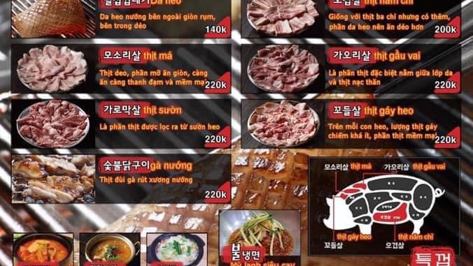 bbq ông mập menu