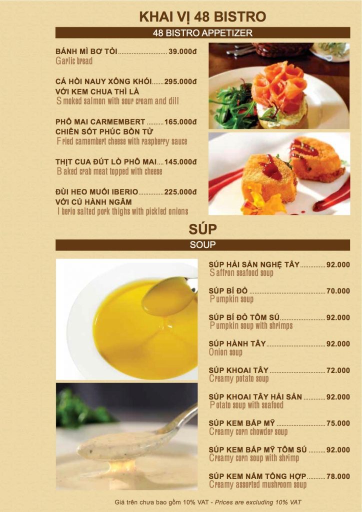 48 Bistro Menu