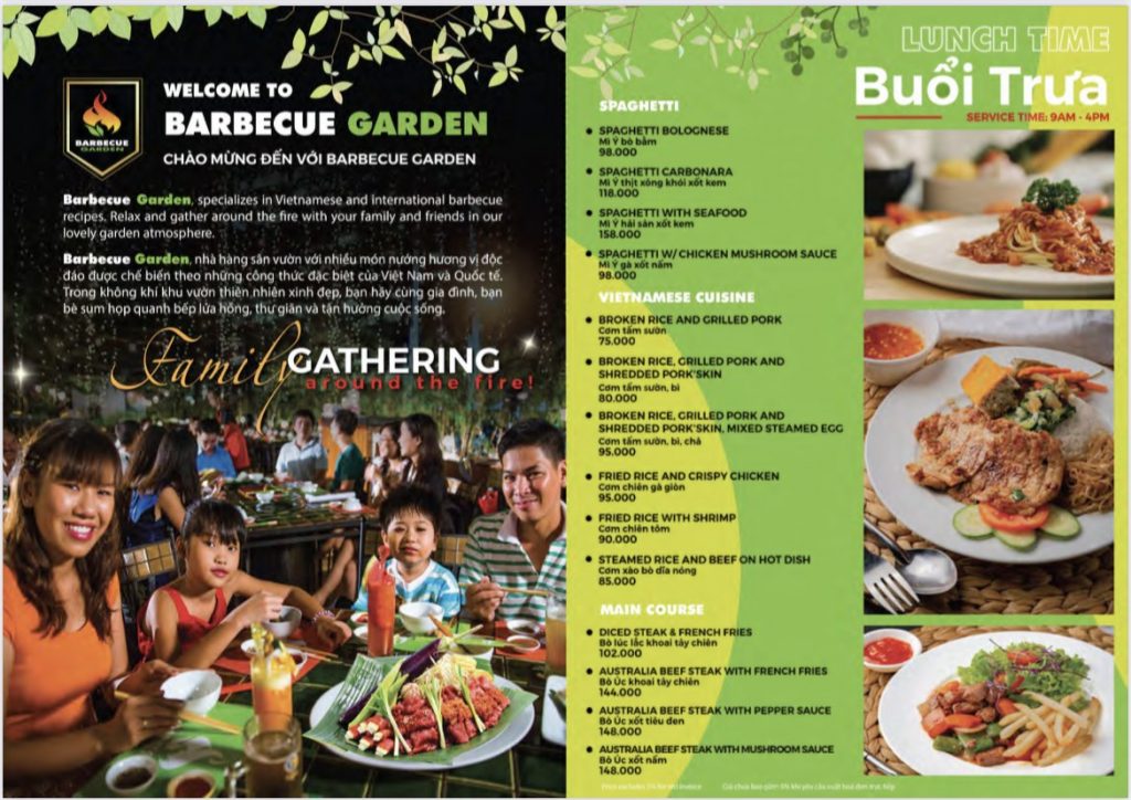 BARBECUE GARDEN Menu