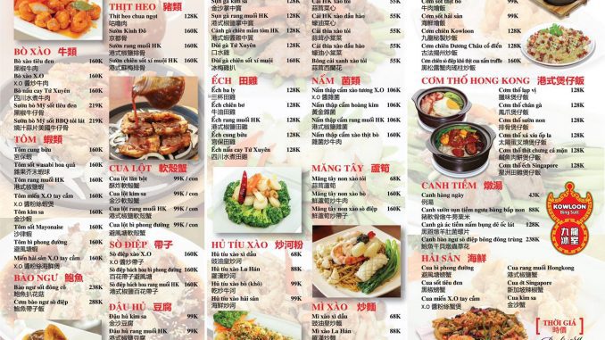 Kowloon menu 