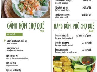 Nhà hàng chợ quê Menu