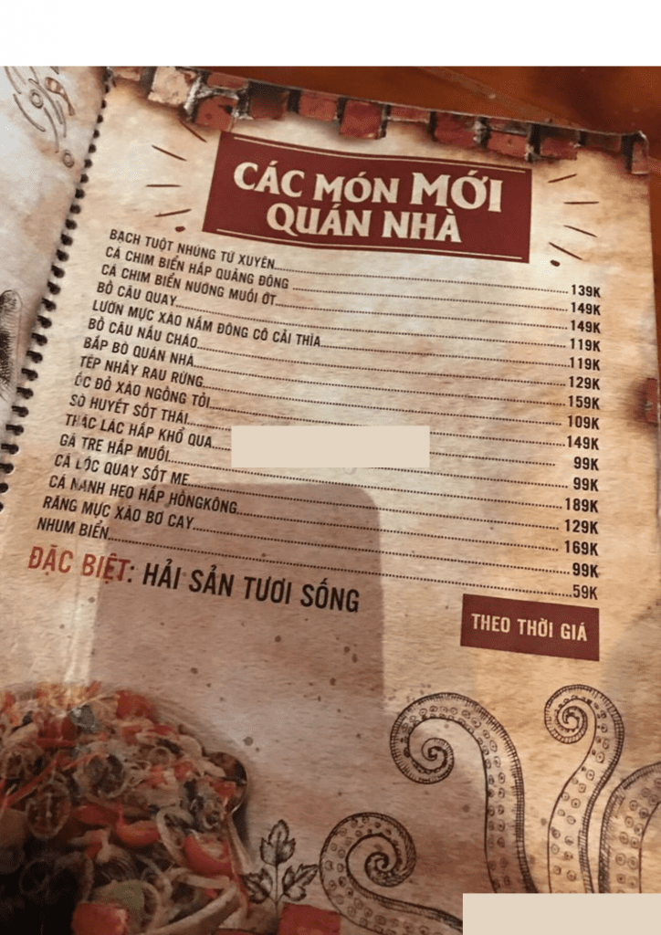 Quán Nhà Menu