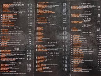 Yuki Sushi Menu