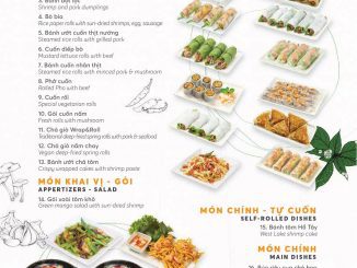 Wrap & Roll Menu Giá tham khảo