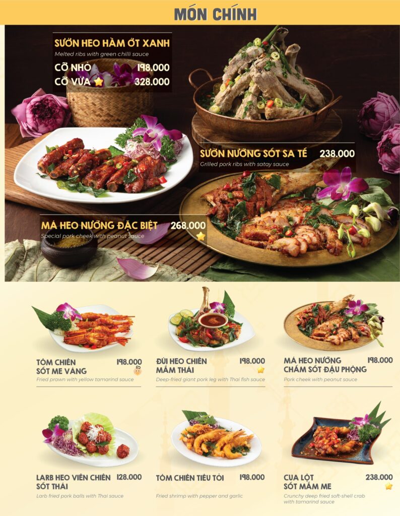 TSF Thai Street Food Menu