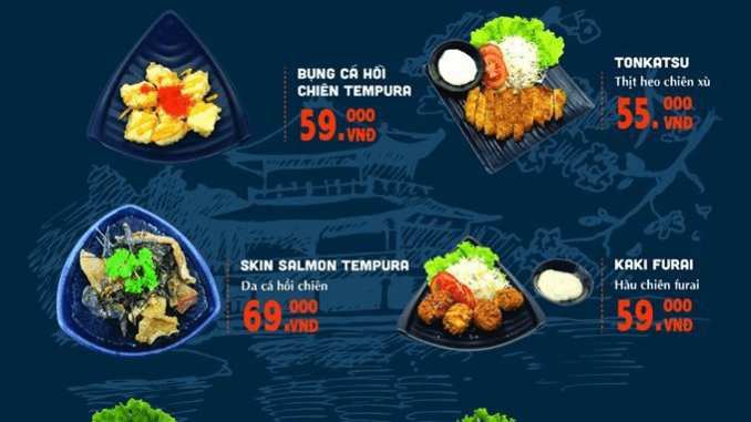 Sushi Cô Chủ Nhỏ menu