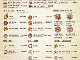 Matchandeul BBQ menu