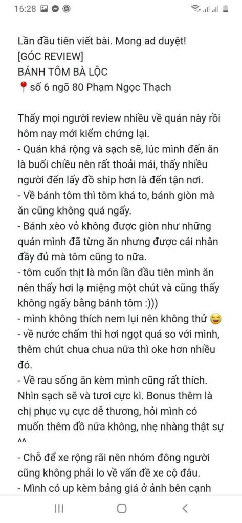 review bánh tôm bà lộc