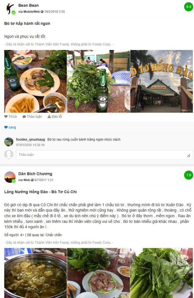 bò tơ hồng đào review