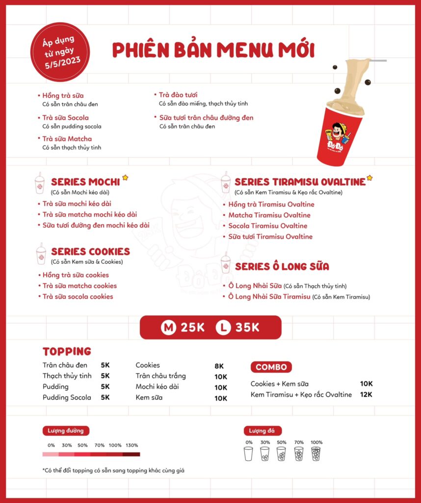 TRÀ SỮA ĐÔ ĐÔ MENU