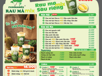 Rau Má Mix Menu