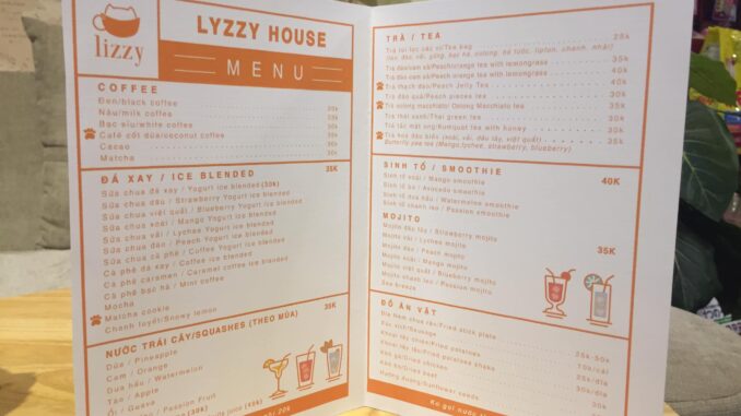 cafr mèo lizzyhouse menu