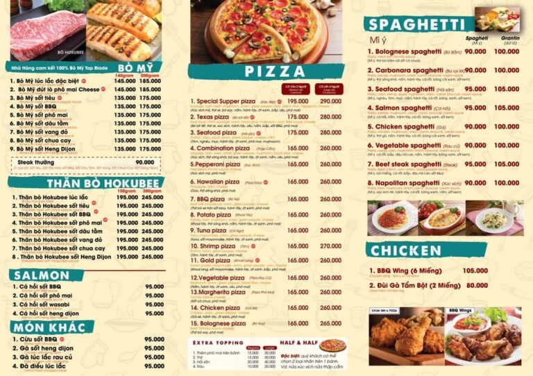 Steak Bin & Pizza Menu