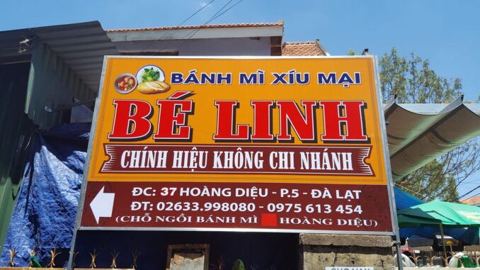 bánh mì xíu mại Bé Linh