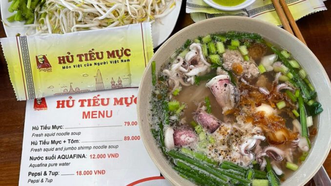 Hủ tiếu mực Ông Già Cali Menu