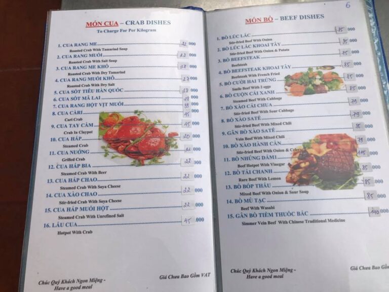 phong cua menu