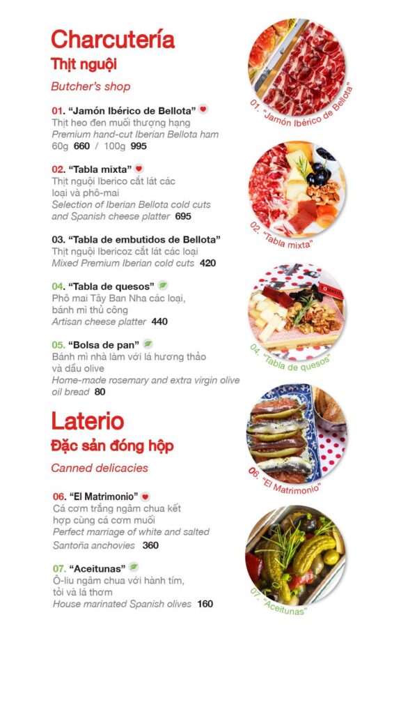 Tomatito Saigon Menu